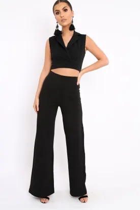 Black Cropped Blazer - Achsah