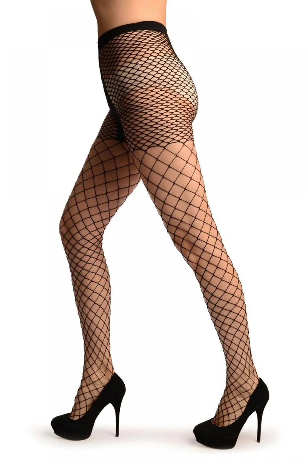 Black Luxurious Maxi Mesh Fishnet Tights