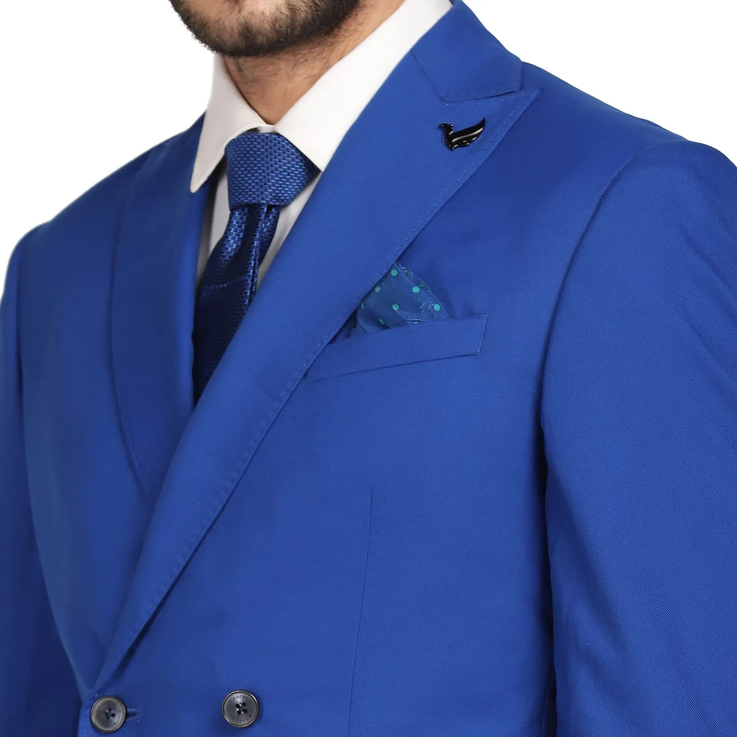 blackberrys Men's 2 Piece Slim Fit Suits Royal Blue