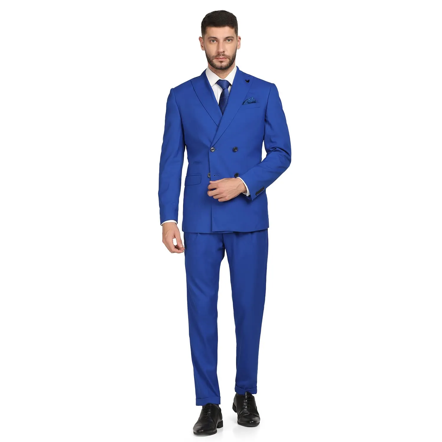 blackberrys Men's 2 Piece Slim Fit Suits Royal Blue