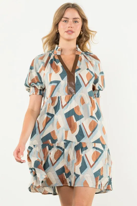 Charlotte Abstract Print Dress