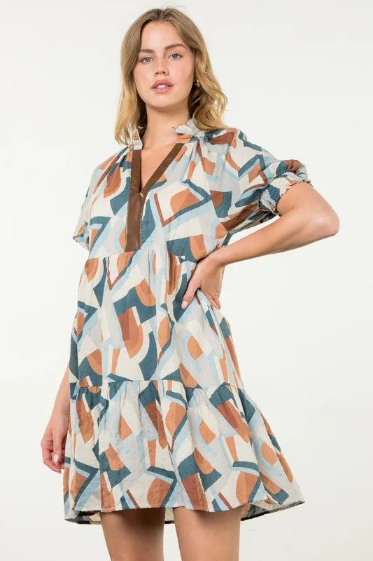 Charlotte Abstract Print Dress