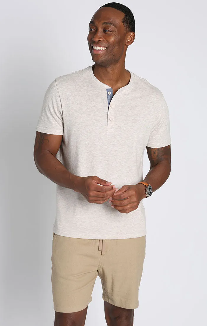 Cotton Modal Short Sleeve Henley