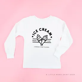 ICE CREAM DREAM TEAM - 5 ACROSS ON BACK - Long Sleeve Child Shirt