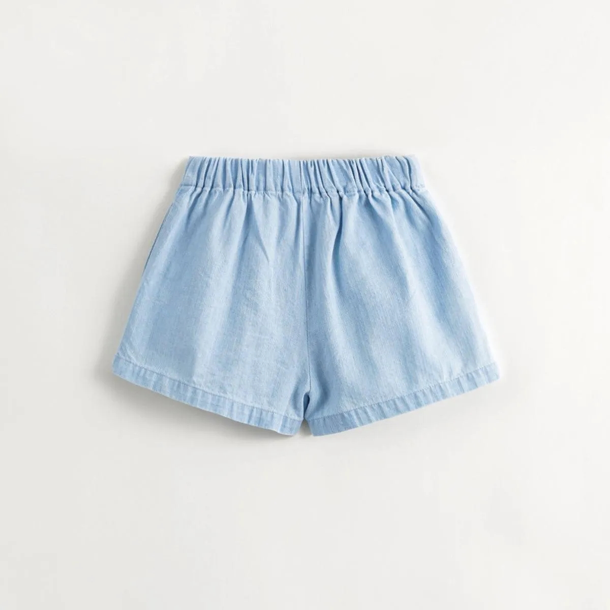 MARC & JANIE Girls Sweet A-line Pleated Denim Skorts 240617