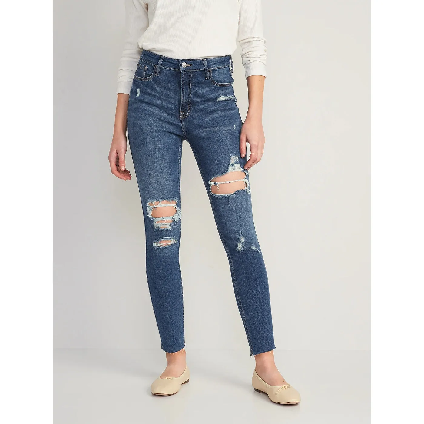 ON Extra High Rise Ripped Skinny Jeans