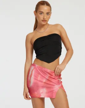 Pelma Mini Skirt in Abstract Blurred Pink