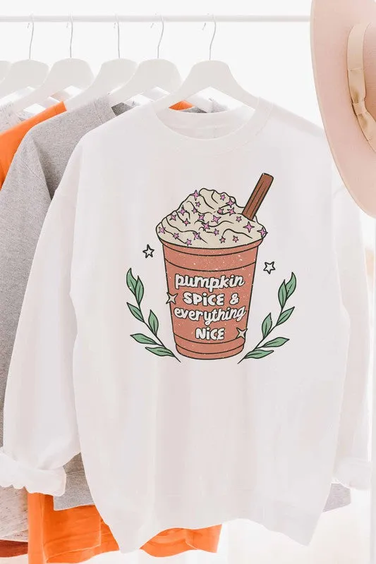 PUMPKIN SPICE & EVERYTHING NICE GRAPHIC SWEATSHIRT