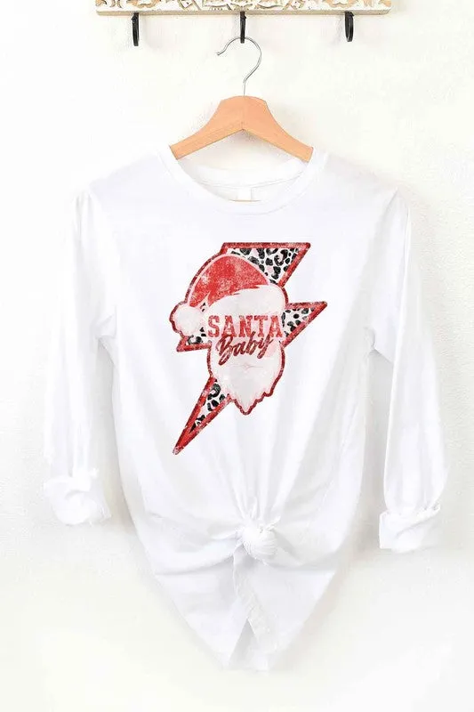 SANTA BABY CHRISTMAS LONG SLEEVE TEE