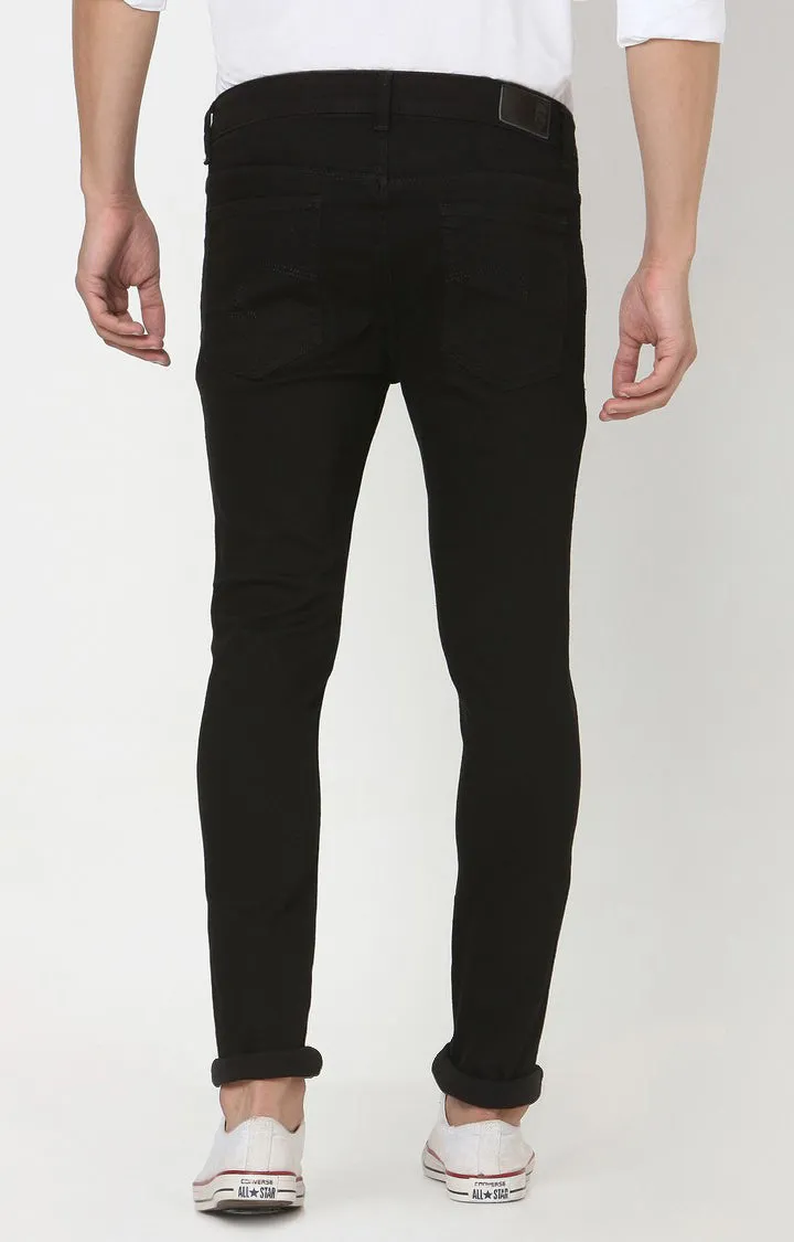 Spykar Black Cotton Super Skinny Fit Tapered Length Jeans (Super Skinny)