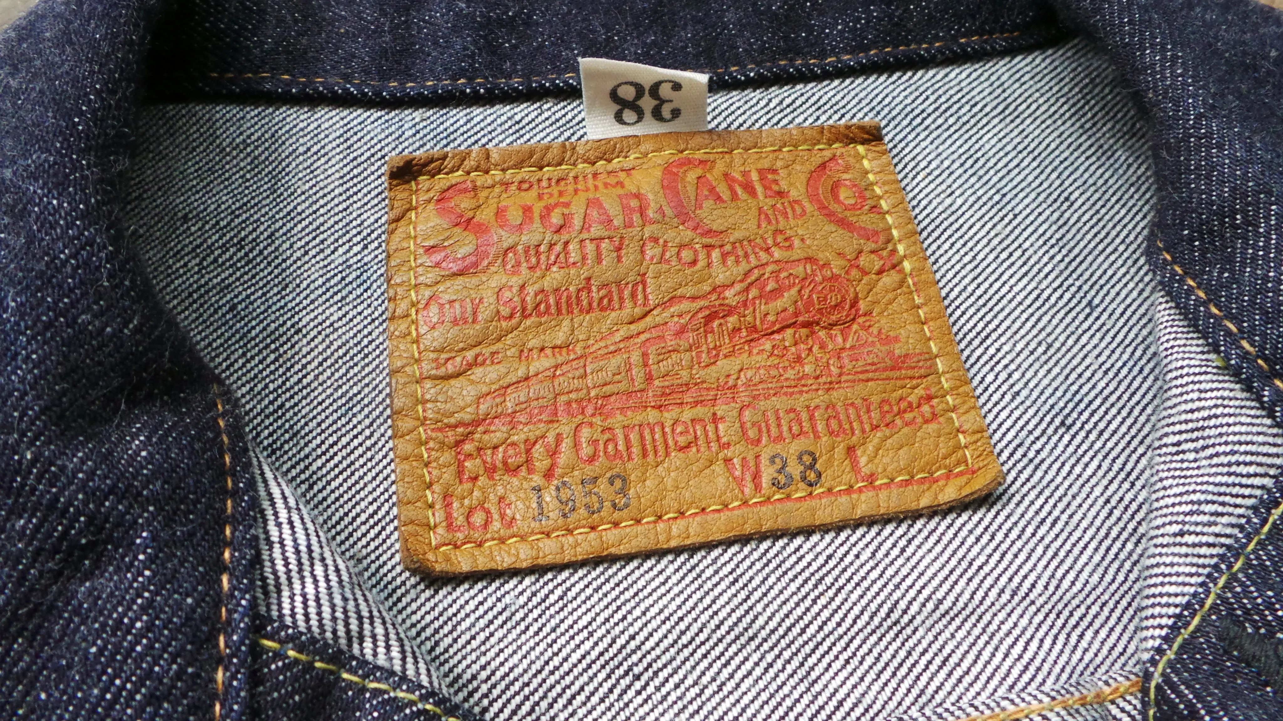 Sugar Cane 1953 "Type II" Red Selvedge Denim Jacket - One Wash