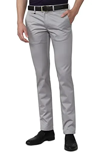 Van Heusen Men's Slim Pants (VHTFFSLBE07068_Light Grey_36)