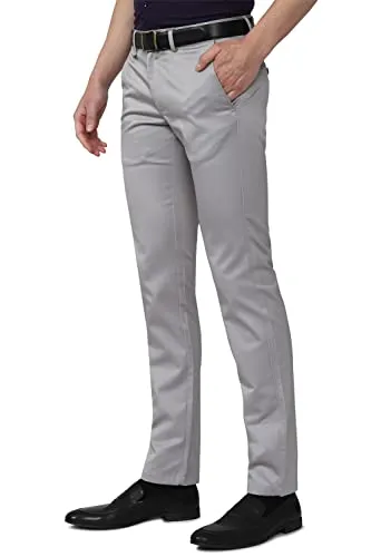 Van Heusen Men's Slim Pants (VHTFFSLBE07068_Light Grey_36)