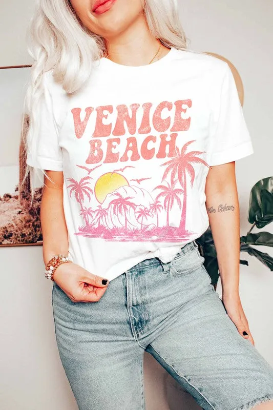 VENICE BEACH CALIFORNIA GRAPHIC TEE PLUS SIZE