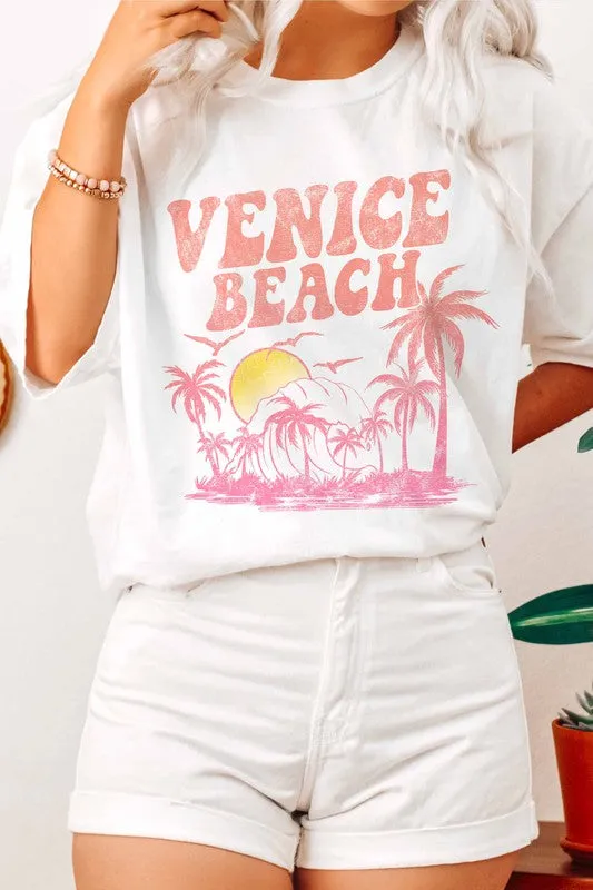 VENICE BEACH CALIFORNIA GRAPHIC TEE PLUS SIZE