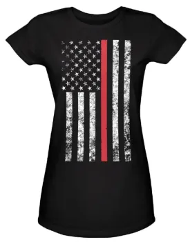 Womens Thin Red Line Longer T-Shirt