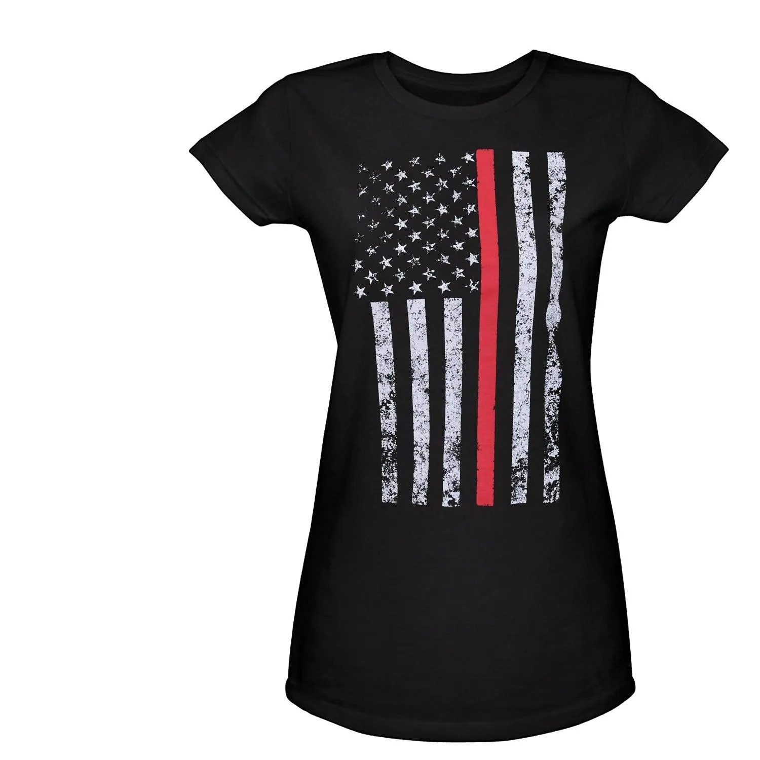 Womens Thin Red Line Longer T-Shirt