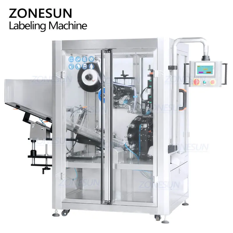 ZONESUN ZS-TB160T Automatic Soft Plastic Aluminum Tube Self Adhesive Sticker Labeling Machine For Cosmetics Hand Cream Facial Cleanser