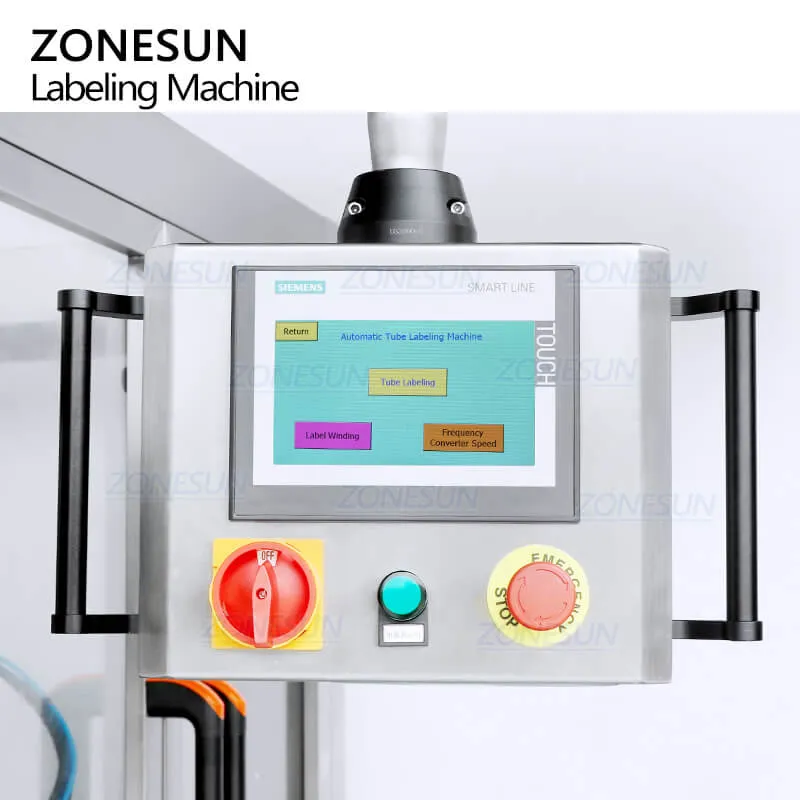 ZONESUN ZS-TB160T Automatic Soft Plastic Aluminum Tube Self Adhesive Sticker Labeling Machine For Cosmetics Hand Cream Facial Cleanser